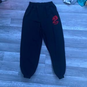 black joggers